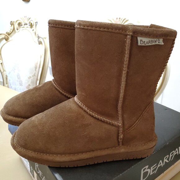Kids Bearpaw Emma Youth Boot 608Y Hickory II Suede Size 13 New in Box - Picture 1 of 14